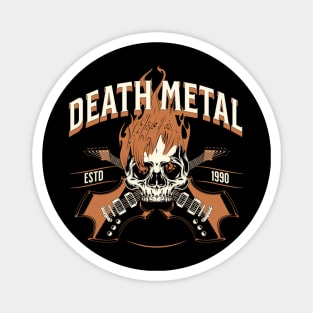 skull of music death metal Magnet